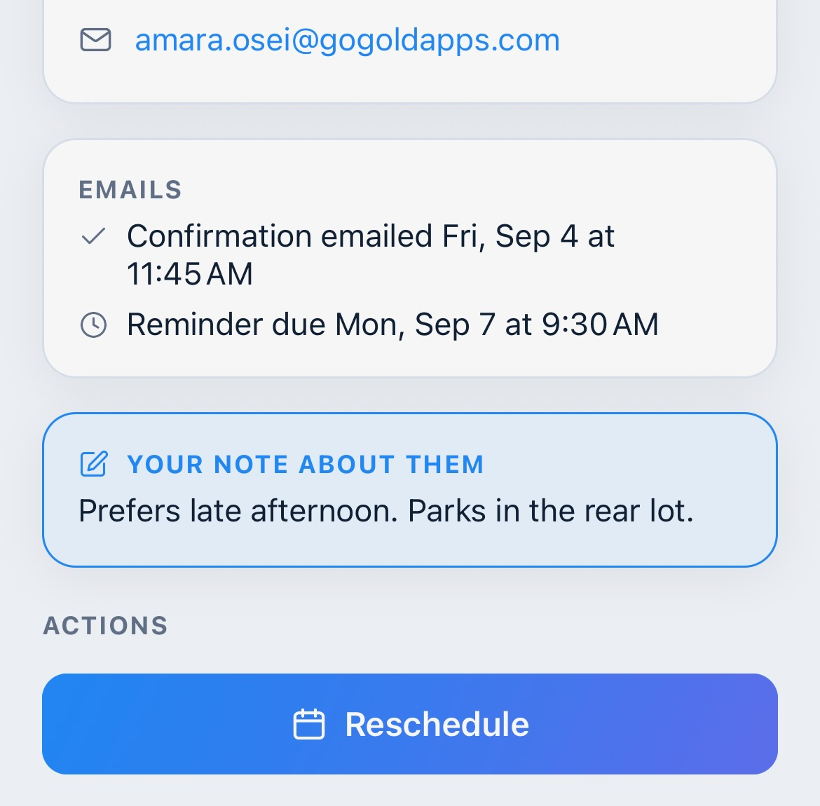 2BookNow app detail 3